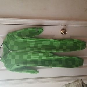 Mine craft size 6 boys one piece pajamas.